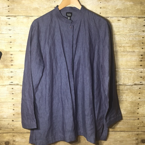 Eileen Fisher Tops - Eileen Fisher L Irish linen button down tunic